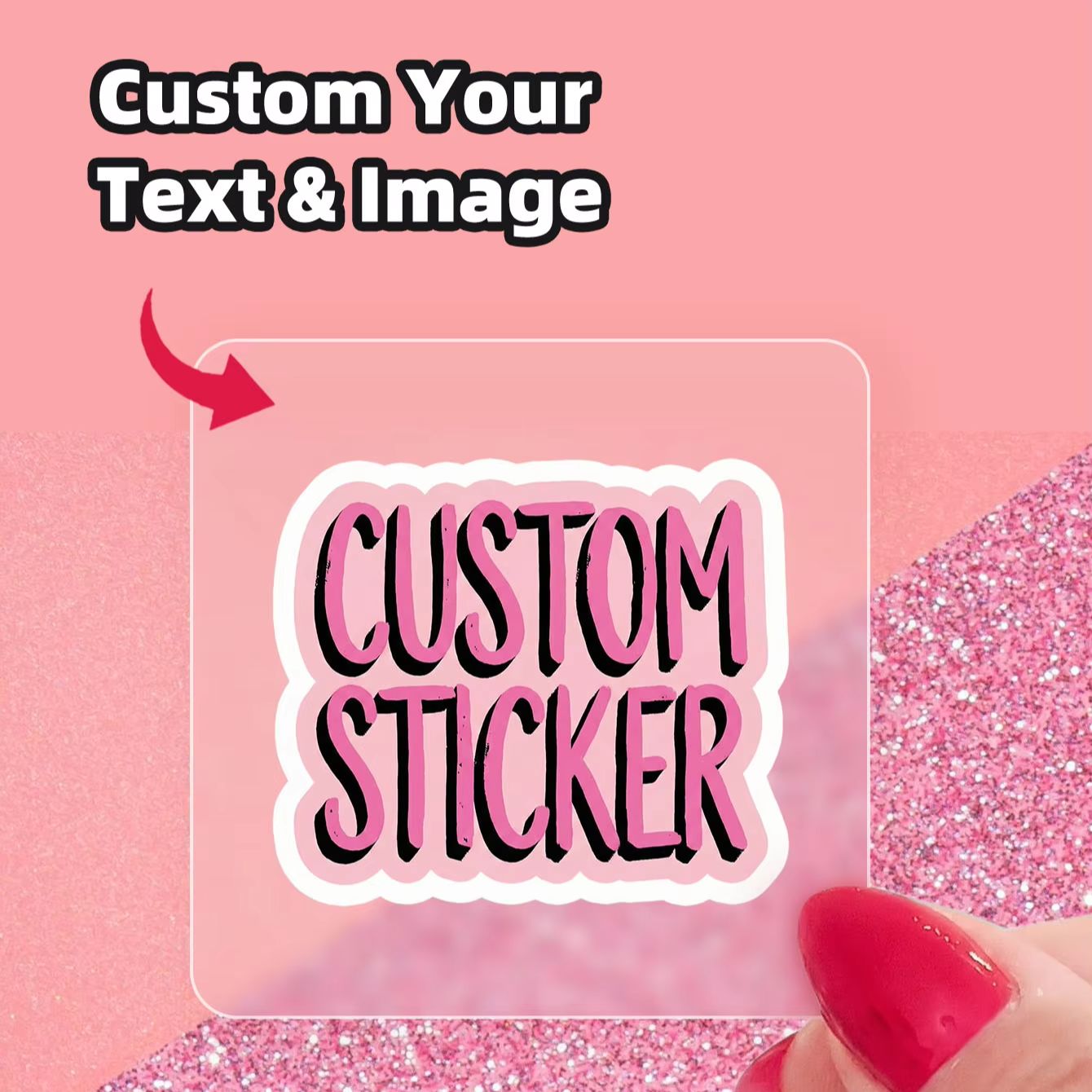 Personalised Candle Label - 1-180PCS Custom Personalized Square Stickers for