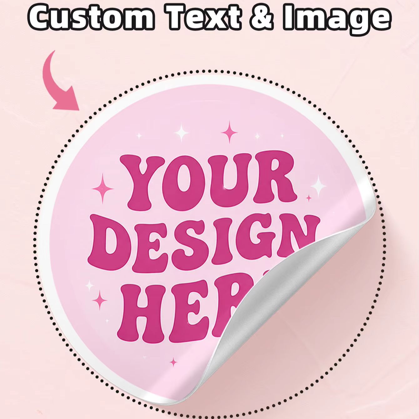 Personalised Candle Label - 1-130Pcs Clear PVC Custom Round Stickers,