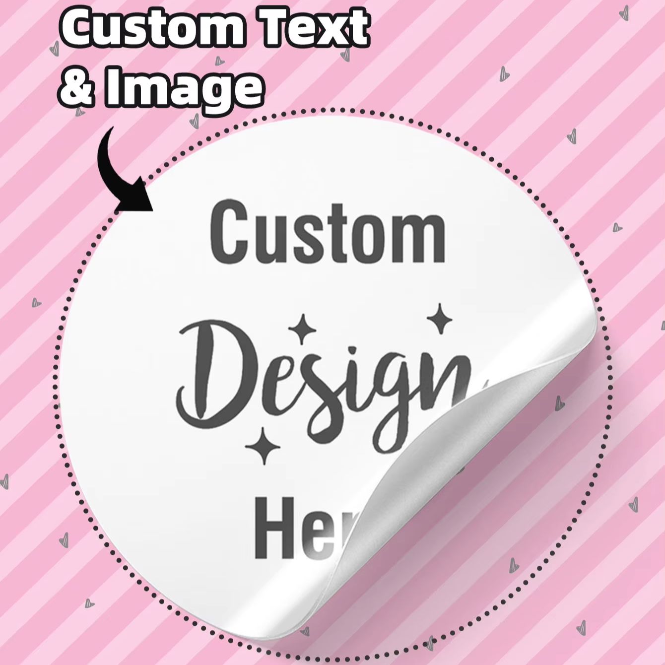 Personalised Candle Label - 3/5/6CM Custom Waterproof Round Stickers, Custom