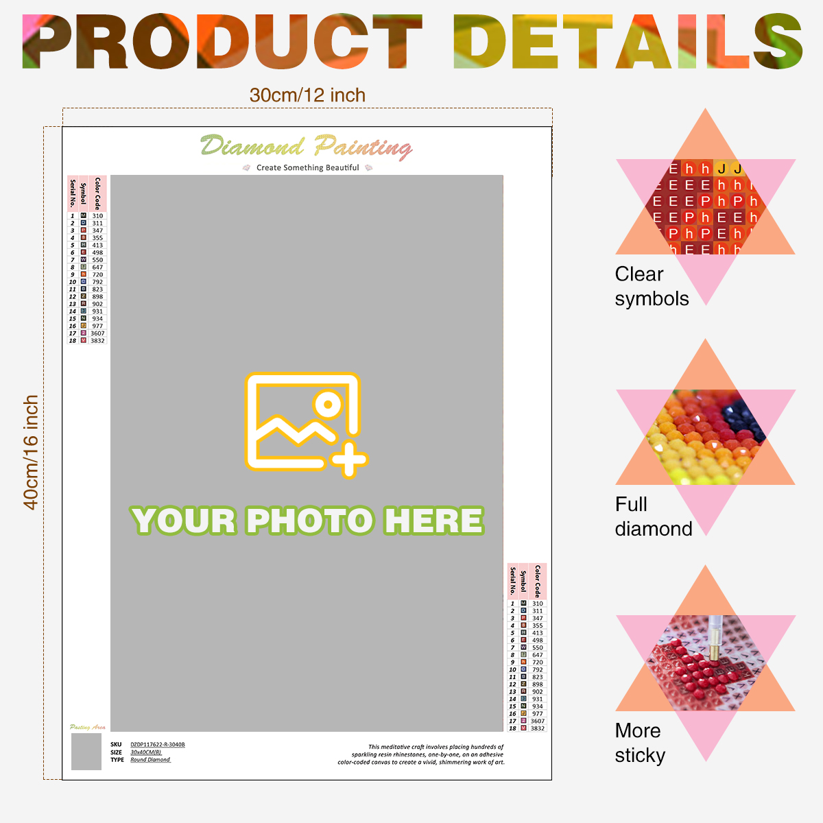 RUOPOTY Full Kits Diamond Mosa - Photo Mosaic Print recension och pris