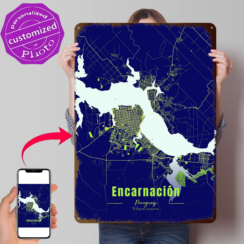 Encarnación Decoration Home De - Custom Map Poster recension och pris