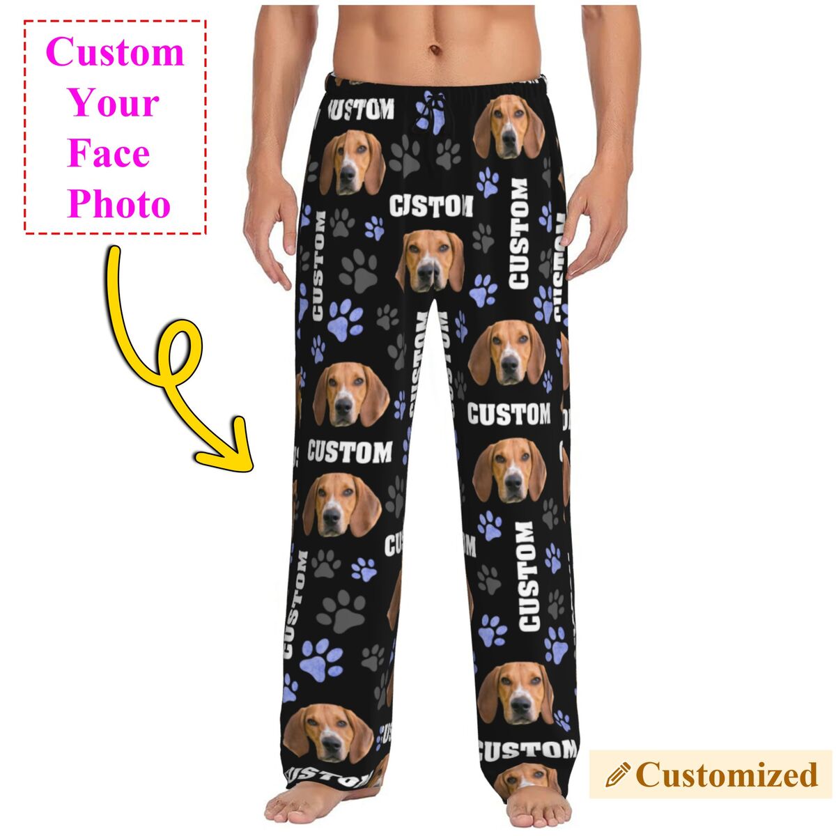 Men Custom Dog Photo Pajama Pa - Pet Portrait Custom recension och pris