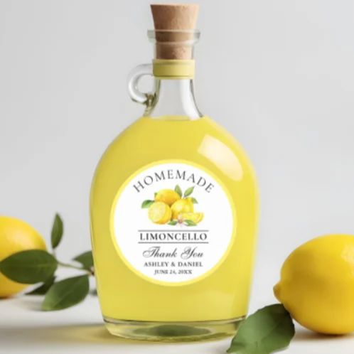 Custom Lemon Wedding Thank You - Personalised Candle Label recension och pris