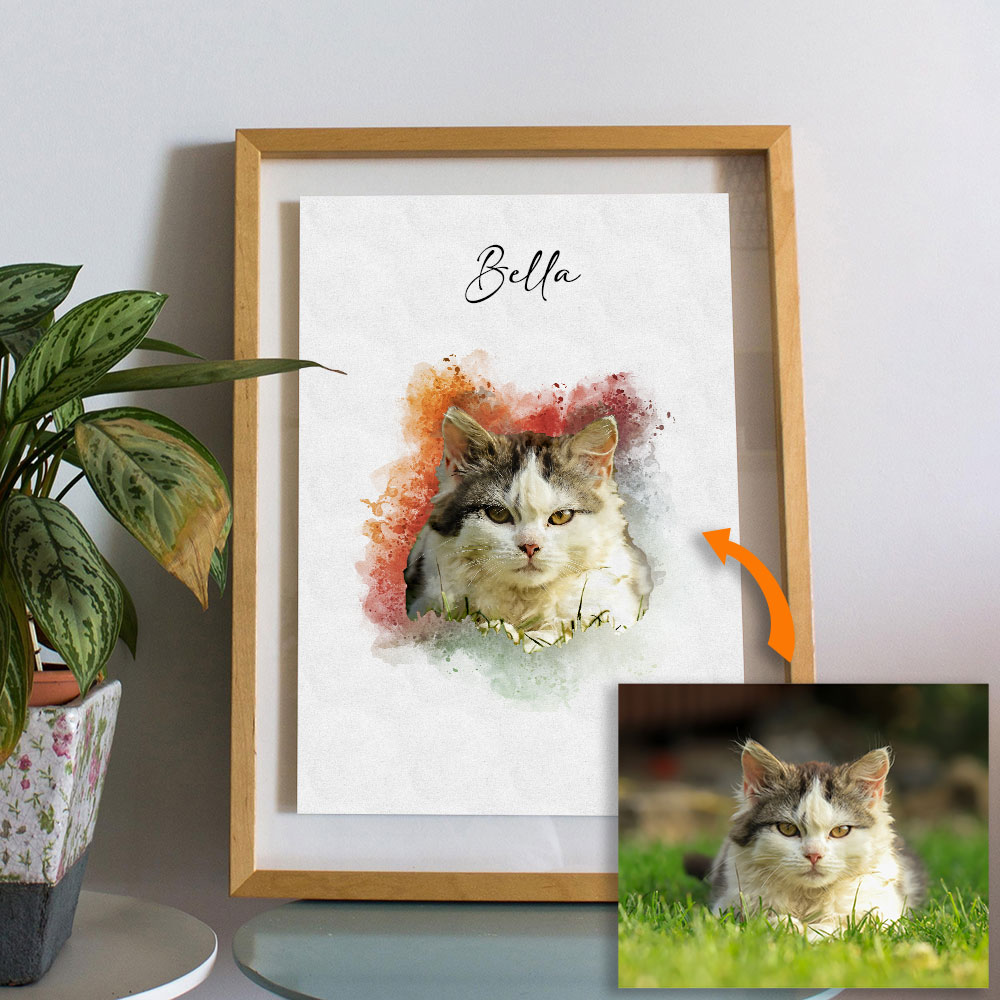 Custom Pet Portrait from Photo - Pet Portrait Custom recension och pris