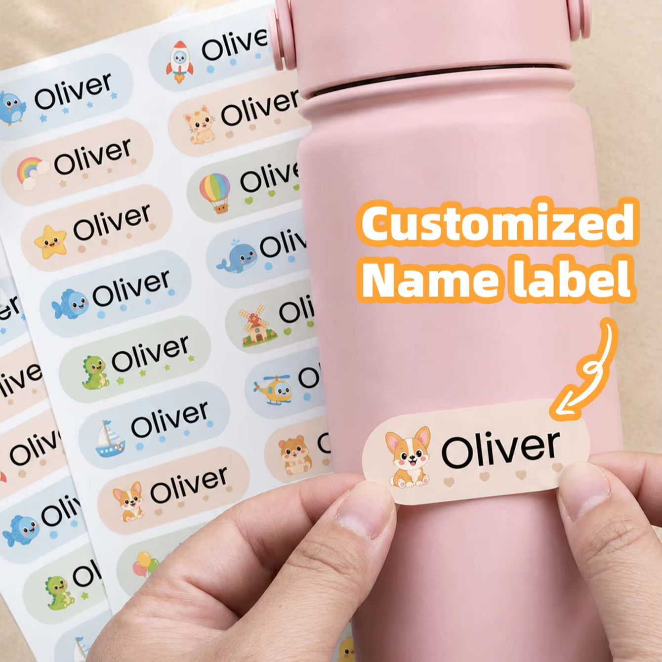 1-400PCS Custom Cartoon Name S - Personalised Candle Label recension och pris