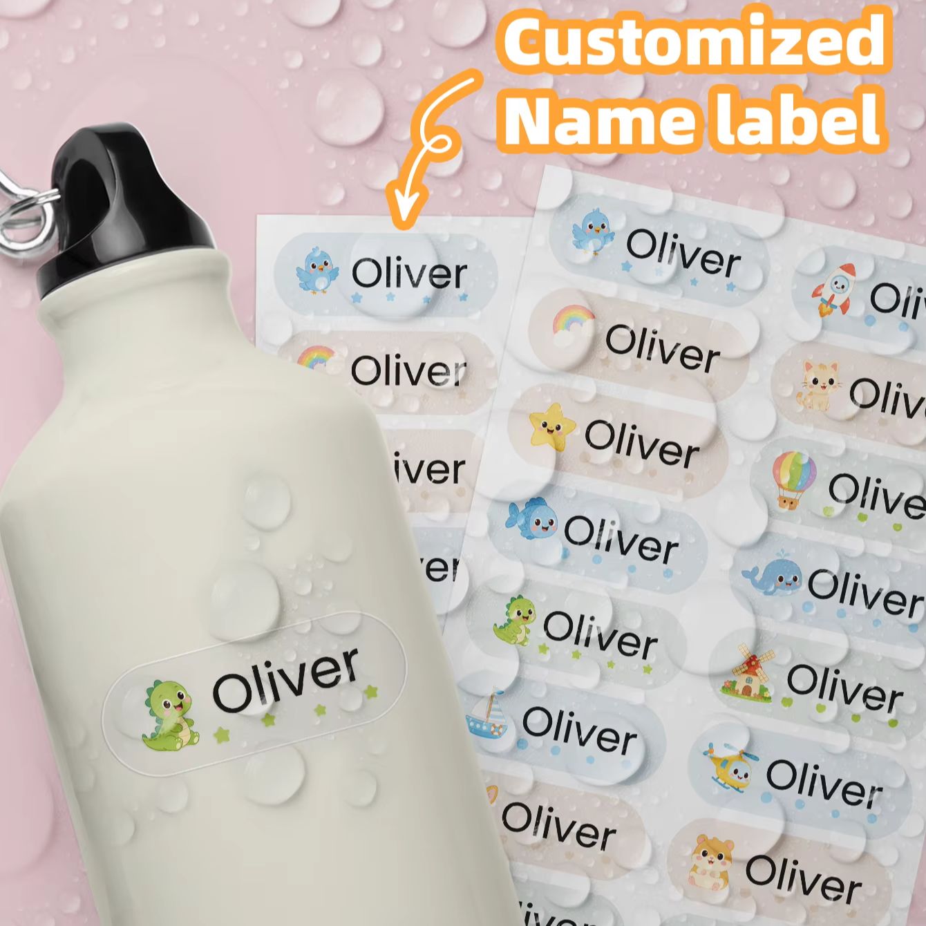 1-400PCS Custom Cartoon Name S - Personalised Candle Label recension och pris