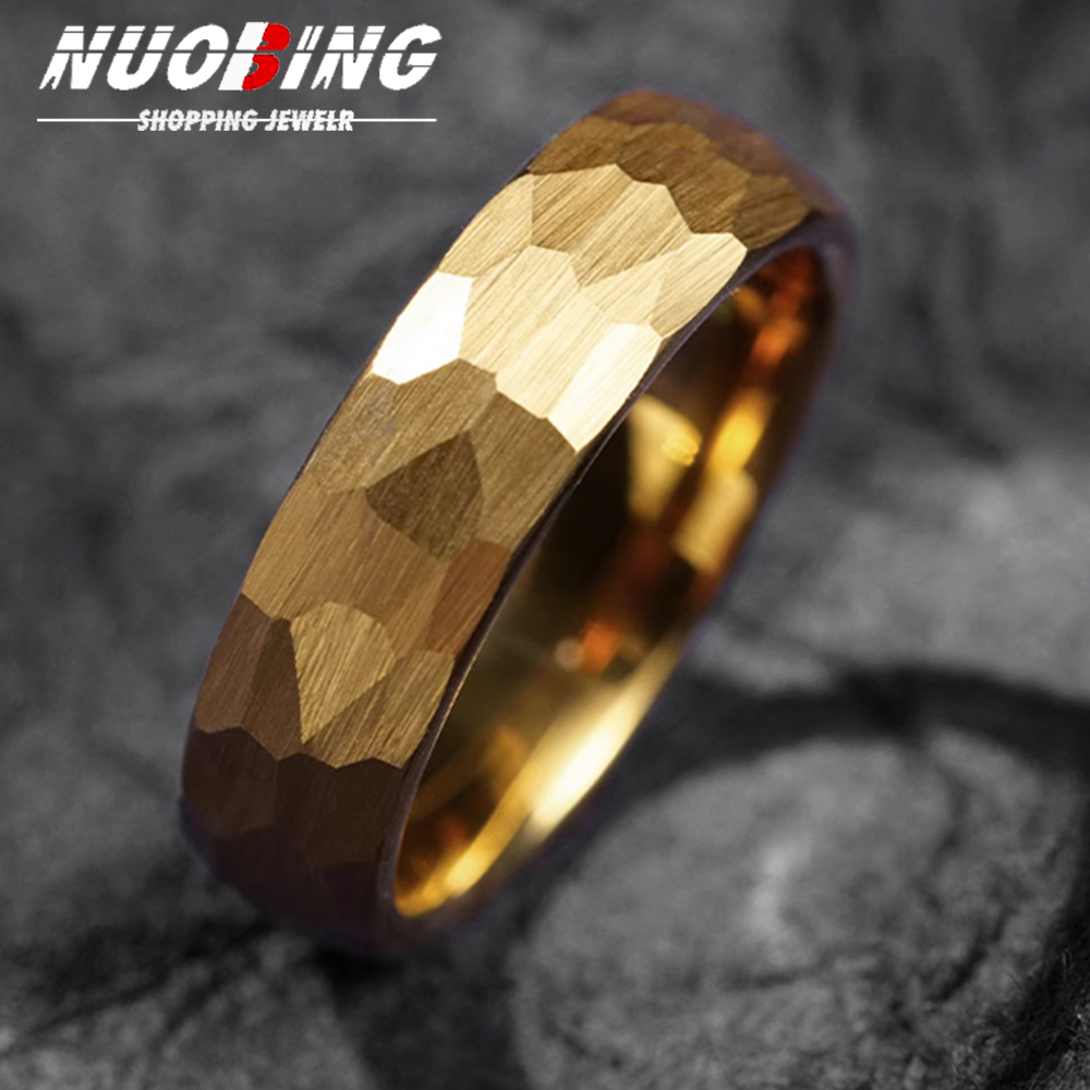 Hammered Multi-faceted Titaniu - Initial Ring Custom recension och pris