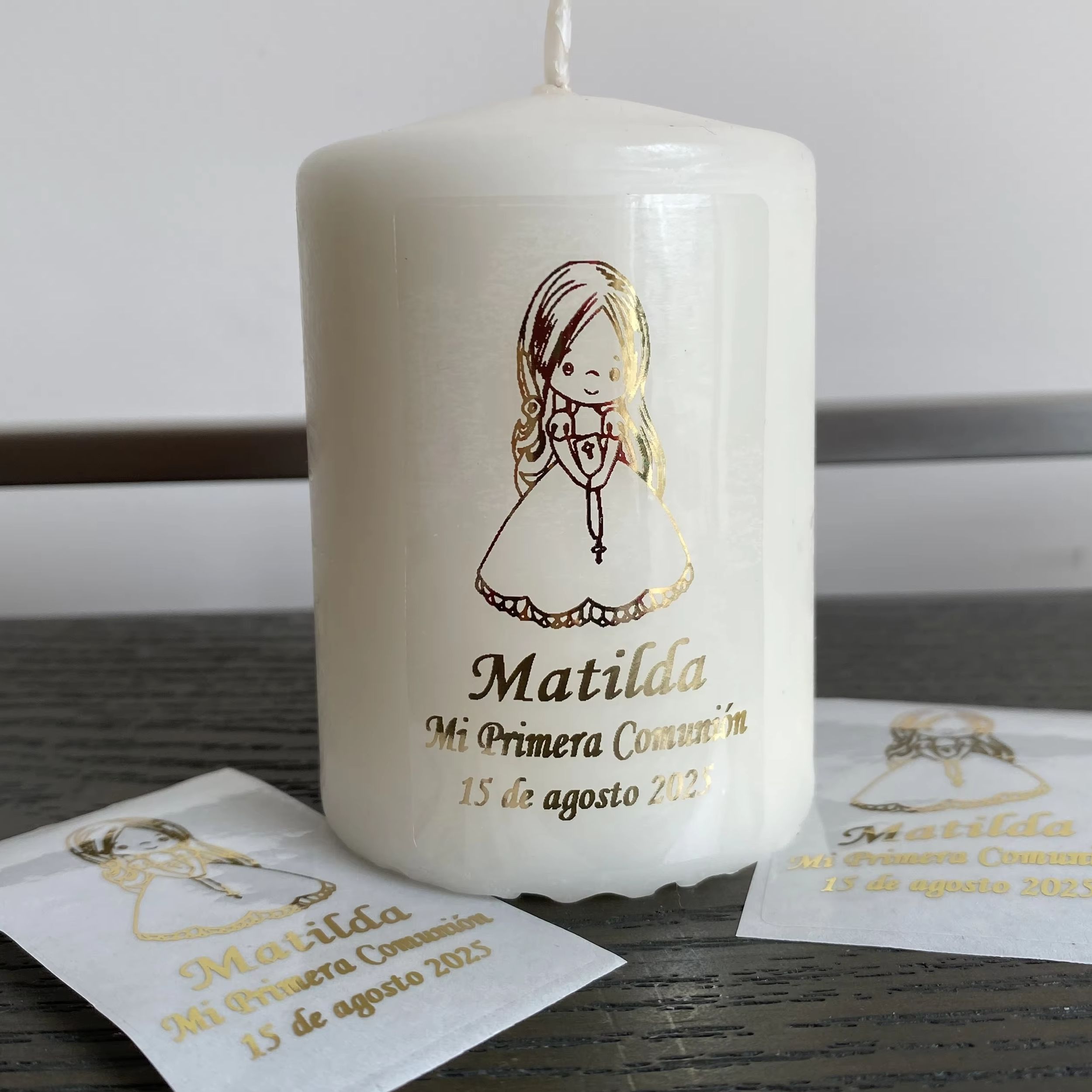 Girls Mi Primera Comunion Pers - Personalised Candle Label recension och pris