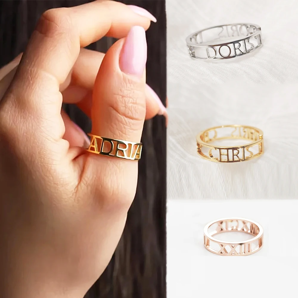 Personalized Custom Letter Nam - Initial Ring Custom recension och pris