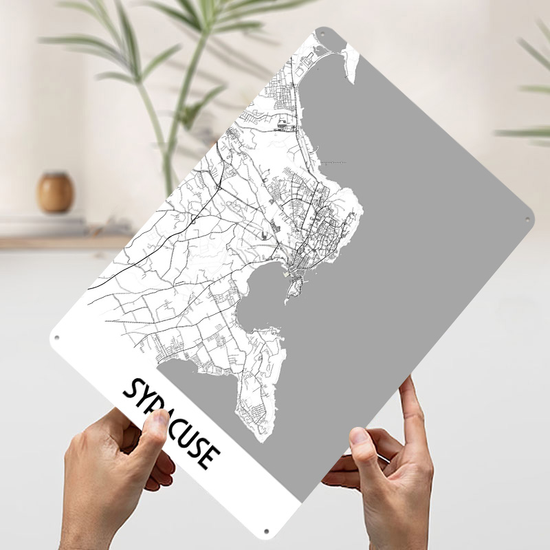 Syracuse City Map Metal Poster - Custom Map Poster recension och pris