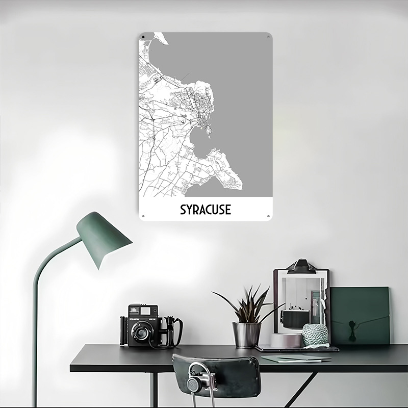 Syracuse City Map Metal Poster - Custom Map Poster recension och pris