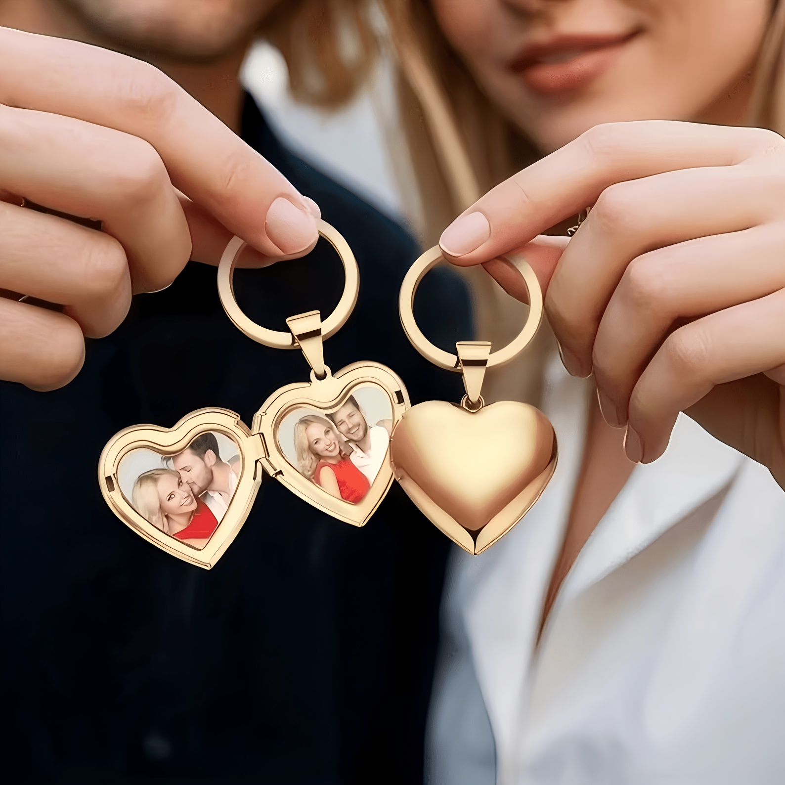 Custom 1/2 Photo Heart Frame L - Initial Ring Custom recension och pris