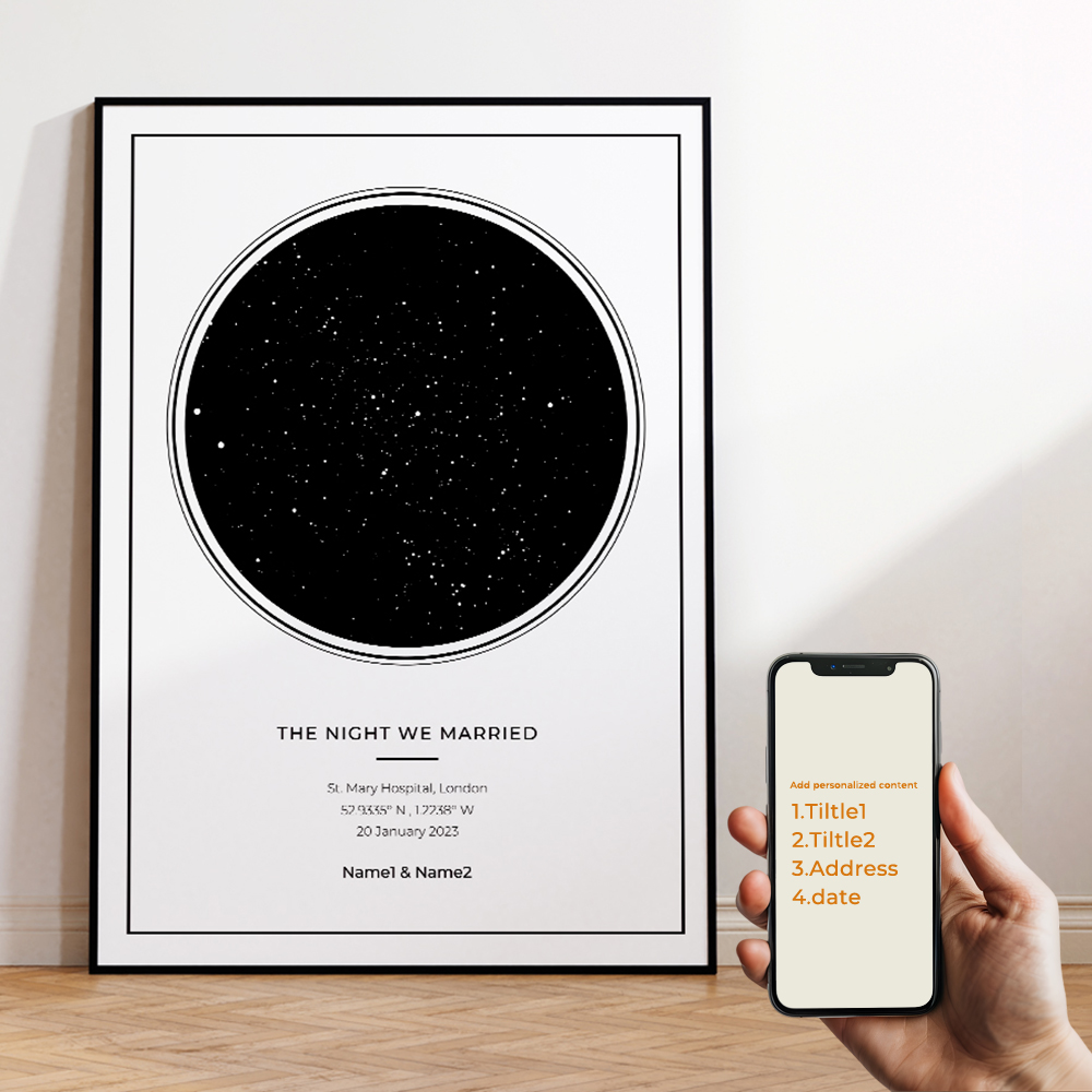 Modern Custom Personalized Nig - Custom Star Map recension och pris
