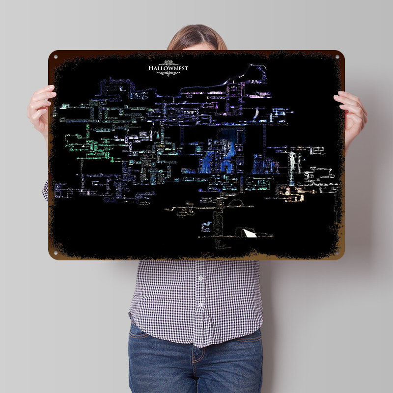 Hollow Knight Hallownest Map L - Custom Map Poster recension och pris