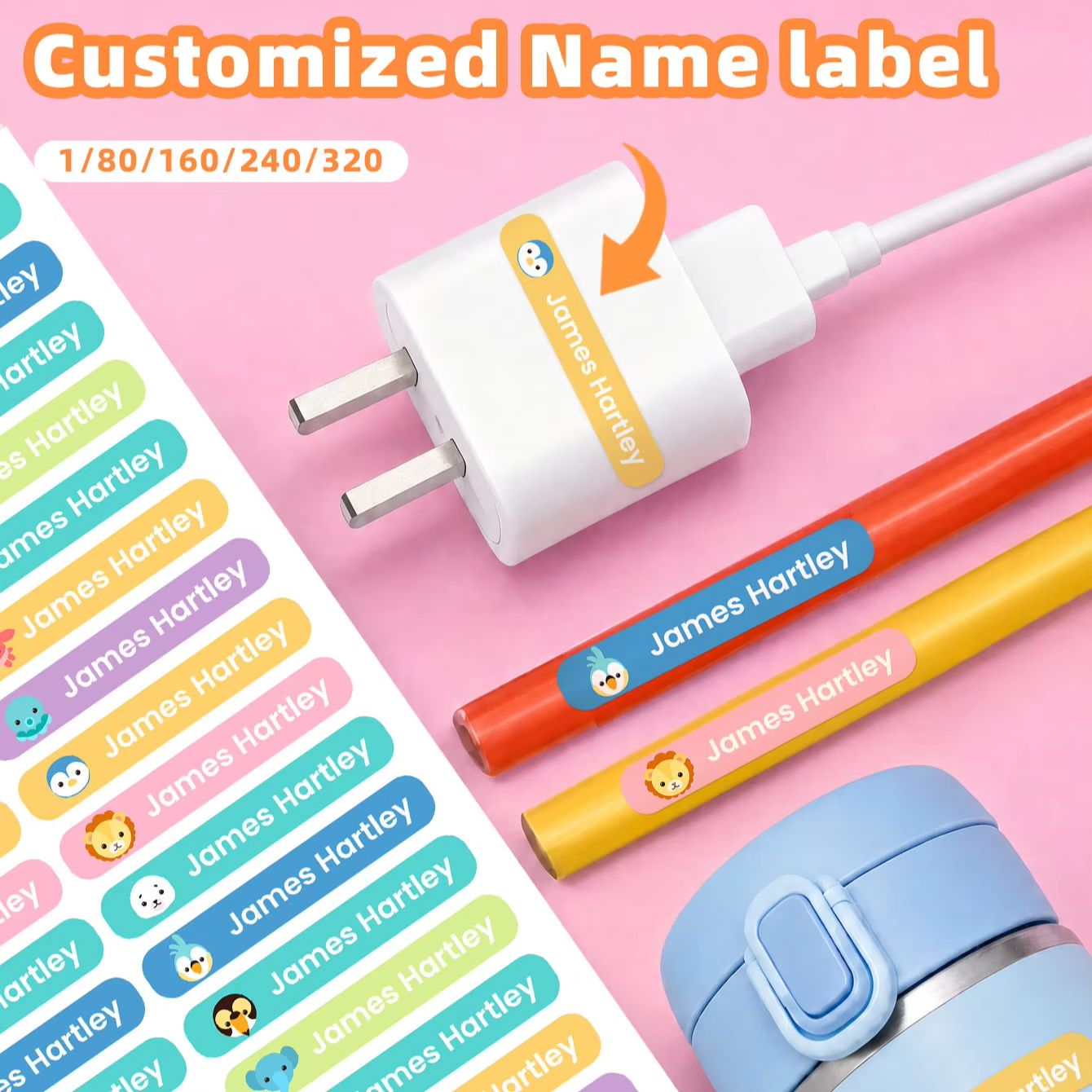 1-320PCS Custom Cartoon Name S - Personalized Name Box recension och pris