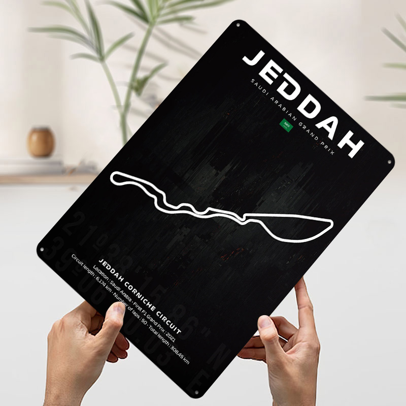 Jeddah Circuit Map Poster Cust - Custom Map Poster recension och pris