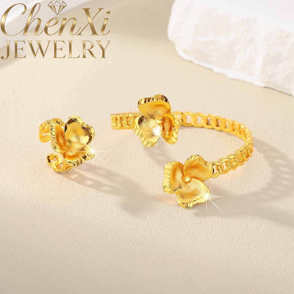 Sand Gold Floral Open-End Bang - Coordinates Bracelet recension och pris