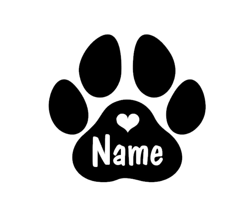 2pcs Personalised Paw Print wi - Pet Portrait Custom recension och pris
